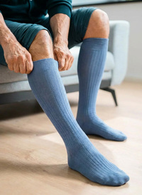Calf Length Blue Socks Calf Length Blue Socks