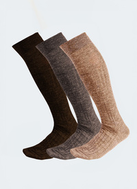 KNEE HIGH LAMBS WOOL LYCRA SOCKS
