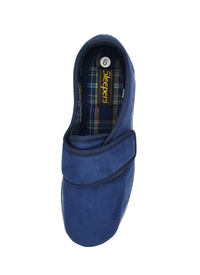 VELOUR TOUCH FASTENING SLIPPERS 