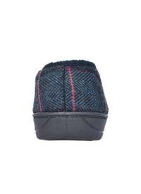 Navy Herringbone Textile Slippers Navy Herringbone Textile Slippers