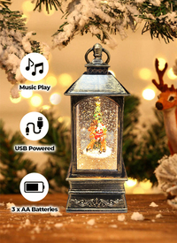 Spinning USB Santa Glitter Lantern