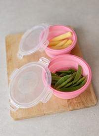 4pc Silicone  Collapsible Stacking Containers