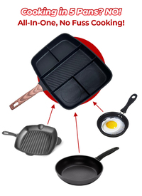 Jolliman 5 Section Grill & Griddle Pan