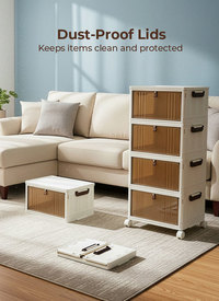 Plastic Stackable Storage Boxes & Wheels