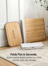 Laundry Basket with Lid | Bamboo Collapsible Laundry Basket with Lid | Bamboo Collapsible