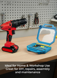 21 V Cordless Drill with 1 Battery & 101 Pieces Set
