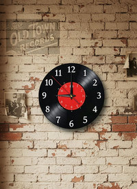 Vinyl Record Design Flat Wall Clock