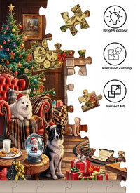 1000 Piece Christmas Puzzle - Santa's Puppies