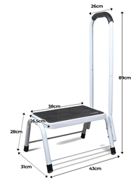 Bathroom Step Stool with Handrail