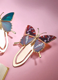 Gold Plated Butterfly Bookmarks set of 3