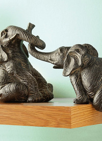 Set of 2 Shelf Elephants