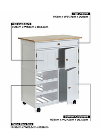 All-In-1 Space-saving Kitchen Trolley