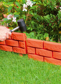 Terracotta Red Brick Effect Wall