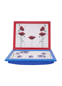 Set of 2 Poppy & Bluebell Design Lap Tray