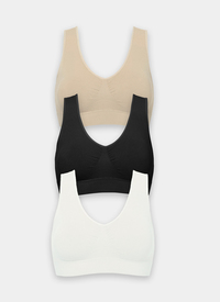 Carissima Bra Tops set of 3 