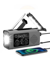 3-in-1 Battery, Solar and Hand Crank Radio