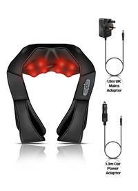 Heated neck massager
