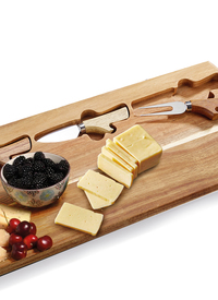 Wooden Cheese Board with Cheese Cutters Wooden Cheese Board with Cheese Cutters