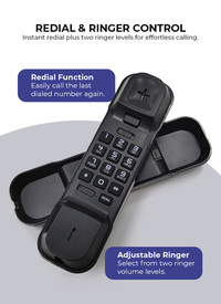 Alcatel T06 Compact Corded Phone Black
