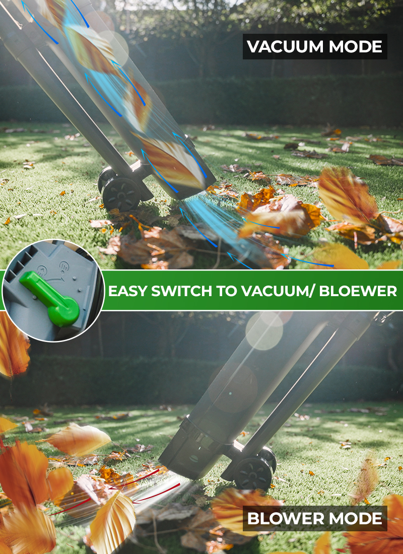 3-In-1 Electric Leaf Blower, Leaf Vacuum, Mulcher