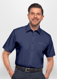 MENS POPLIN SHORT SLEEVE SHIRT 