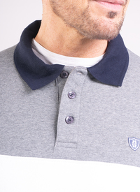 3 Buttoned Stripe Fleece Lined Polo 