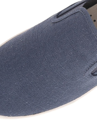 Navy Denim Canvas Slip On Shoes Navy Denim Canvas Slip On Shoes