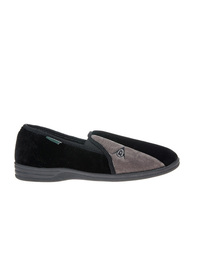 Dunlop Twin Gusset Velour Slippers 