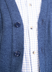 SOFT TOUCH CABLE KNIT BUTTON CARDIGAN 