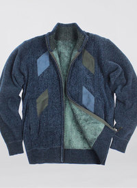 Chenille Fleece Lined Zip Cardigan Chenille Fleece Lined Zip Cardigan