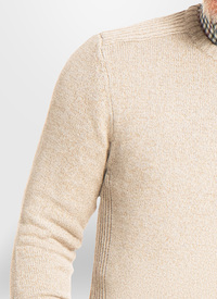 Marl Effect Crewneck Jumper with Ribbed 