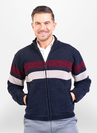 Samuel Horizontal Striped Chenille Zippe 