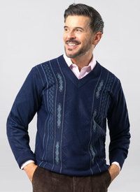 Diamond Pattern V Neck Jumper 