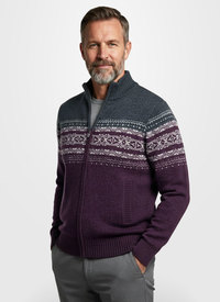 Contrast Chenille Zip Cardigan Contrast Chenille Zip Cardigan