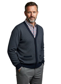 YALE Fleece Lined Button Cardigan 