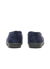 LUXURY FULL SLIPPERS NAVY CHECK 