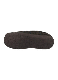 Brown Tweed Textile Moccasin Style Slipp 