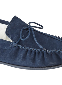 Wool Mix Thermal Lining Moccasin Slipper 