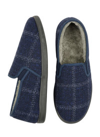 Navy Check Twin Gusset Slipper Navy Check Twin Gusset Slipper