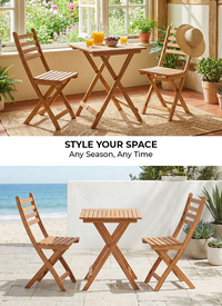 Homelya 3-Piece Folding Outdoor Dining Set