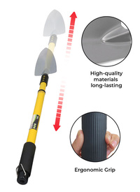 Set of 3 Telescopic Handle Rake, Trowel & Fork