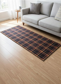 Tartan Carpet Artificial Silk Rug 