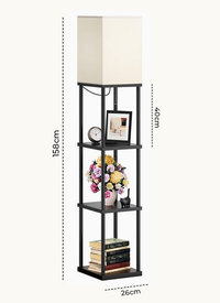3-Tier Shelf with Lamp for Books