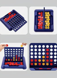 Four in a Row Family Board Game, Foldable & Portable