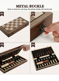 Magnetic Foldable Chess Board Game, 29cm Wooden Board Magnetic Foldable Chess Board Game, 29cm Wooden Board