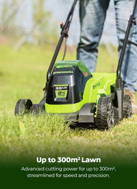 Greenworks 24V 33cm Cordless Brushless Lawnmower (4AH Battery & 2A Charger)