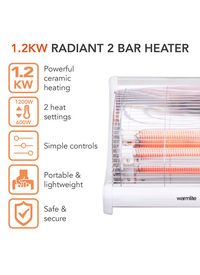 1200W FAN 2 BAR CERAMIC HEATER 1200W FAN 2 BAR CERAMIC HEATER