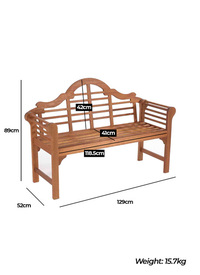 Lutyens Style Hardwood Bench 