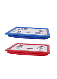 Set of 2 Poppy & Bluebell Design Lap Tray