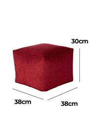 Faux Suede Cube Pouffe 